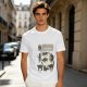 Olive T-Shirt With Cat Body Language Illustrations