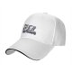 Black baseball cap with cute lying panda and 'NOTHING' print