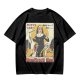 Olive T-shirt with Nunchuck Nun Action Graphic Print