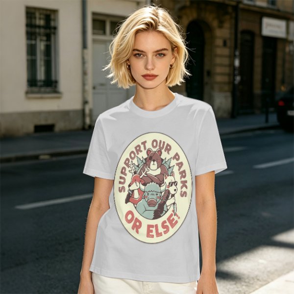 Support Our Parks Or Else Wildlife Graphic T-Shirt