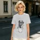 Olive graphic t-shirt with Trash Club raccoon and panda in trash can print