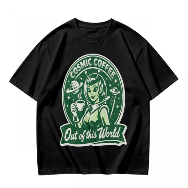 Cosmic Coffee Out of this World Alien T-Shirt