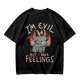 I'm Evil But I Have Feelings Cute Demon Goat Graphic T-Shirt