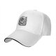 Black Baseball Cap With Japanese Oni Mask Floral Art Print