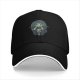 Black baseball cap with mystical occult graphic print