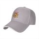 Black baseball cap with 'Purrfectly Happy Caffeinated' cat graphic