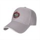 Black baseball cap with red dragon holding polyhedral dice design