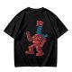 Olive Green T-Shirt with Retro Robot Graphic Print