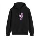 Black hoodie with cute spooky ghost and monster graphic print