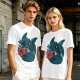 Olive T-Shirt With Cute Baby Dragon Reading Book Print
