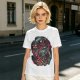 Olive T-Shirt With Dark Fantasy Skull And Monster Graphic Print