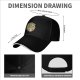 Black baseball cap with cute Halloween doodle art print