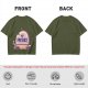 Olive T-Shirt With 'My Patience' Gravestone Graphic Print