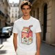 Olive green t-shirt with sarcasm juice carton and grumpy cat print