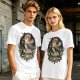 Olive T-Shirt with Dark Peter Pan and Tinker Bell 'Lost Boy' Graphic