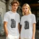 Olive T-Shirt With Astronaut Cat And Rainbow Accent Print