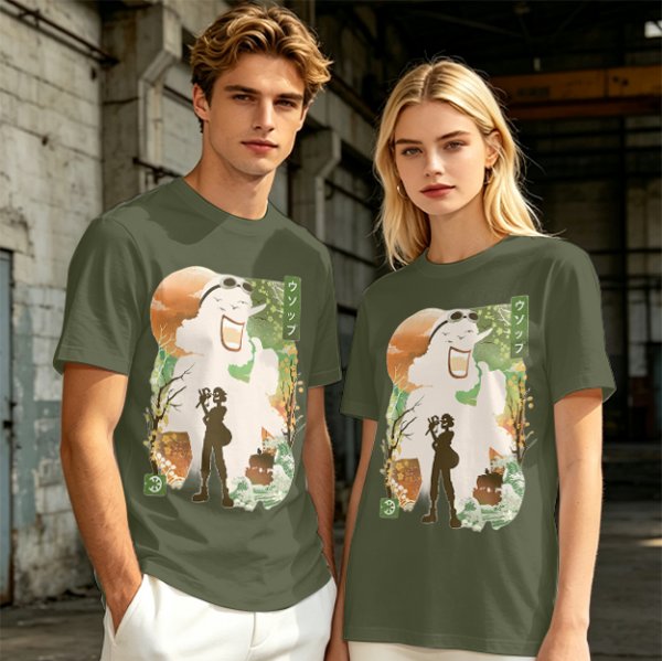 Anime Themed Graphic T-Shirt With Whimsical Character Artwork