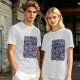 Olive T-Shirt With Mood Of The Day Blue Dragon Character Grid Print