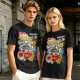 Olive t-shirt with Lego-style Brix cereal graphic print
