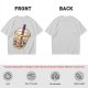 Olive T-Shirt With Halloween Themed Boba Tea Graphic