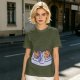 Olive Green T-Shirt With Cookie DJ Mixer Graphic Print