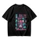 Olive green graphic tee with neko necromancer cat wizard art