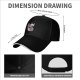 Black baseball cap with spooky fox and pumpkin coffee cup print