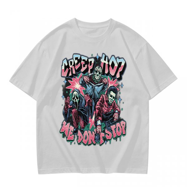 Creep Hop We Don't Stop Horror Character Graphic T-Shirt