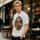 Olive t-shirt with bear captain fishing pun graphic