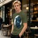 Olive T-Shirt With Glowing Dark Dragon Moon Print