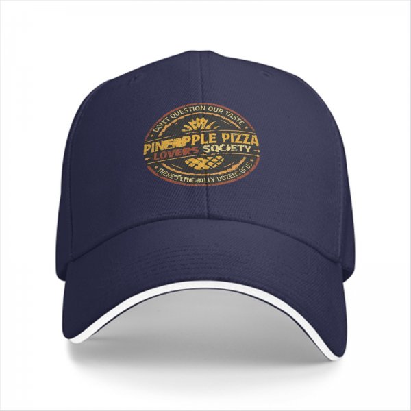 Pineapple Pizza Lovers Society Black Baseball Cap