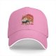 Black Baseball Cap With Ramen Skull Graphic Print