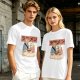 Olive T-Shirt With Cats Eating Ramen Japanese Art Print