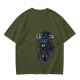 Olive T-Shirt With Dark Wizard Illustration And Japanese Text