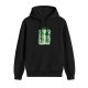 Black hoodie with frog graphic and 'Man I Love Frogs' text print