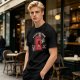 Olive T-Shirt with Retro Cartoon Gas Can 'Aged Like Fine' Print
