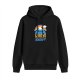 Black hoodie with cute mountain rainbow graphic and 'I wanna be where the people aren't' text