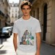 Olive T-Shirt Featuring 'king Club' and Animated Characters Print