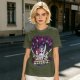 Olive Graphic Tee with Anime Hunter Characters and Huntr/X Text
