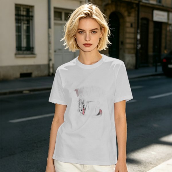 Olive Green Oversized T-Shirt With Minimal Graphic Print