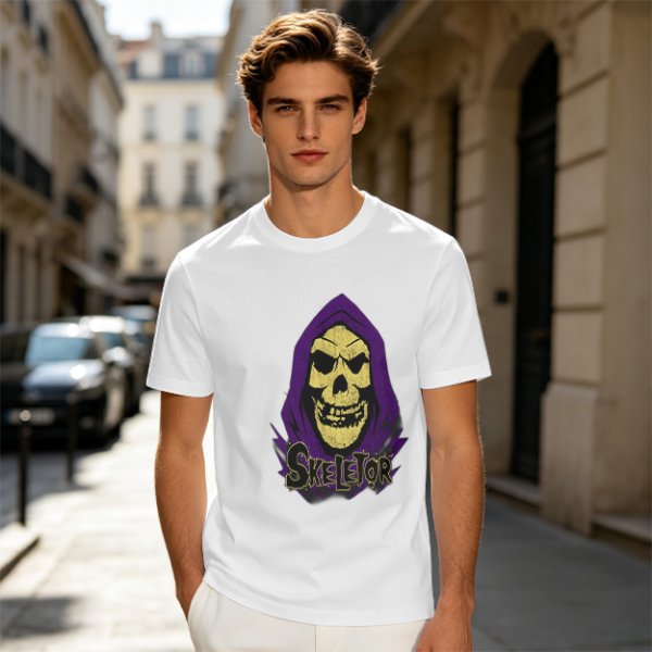 Olive T-Shirt With Skeletor Graphic Print