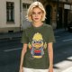 Olive T-shirt with Cool Stylized Duck Graphic Print
