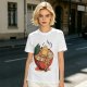 Olive T-Shirt With Cute Ramen Bowl Graphic Print