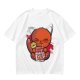 Olive Green T-Shirt With Cute Orange Cat Drinking Cocktail Graphic
