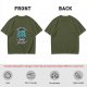 Olive t-shirt with 'Behind Every Game Over A Restart Awaits' gaming print