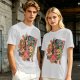 Olive t-shirt with The Legend of Zelda retro game characters print