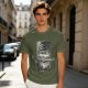 Olive T-shirt with One Piece Zoro Bandana Sword Print