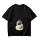 Olive T-Shirt With Hot Cocoa Cup And Marshmallows Graphic Print
