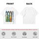 Olive T-Shirt With Stained Glass Style Four Seasons Forest Creature Art