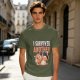 Olive T-Shirt with I Survived Another Playful Orange Cat Graphic